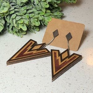 Wooden Drop Earrings